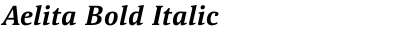 Aelita Bold Italic